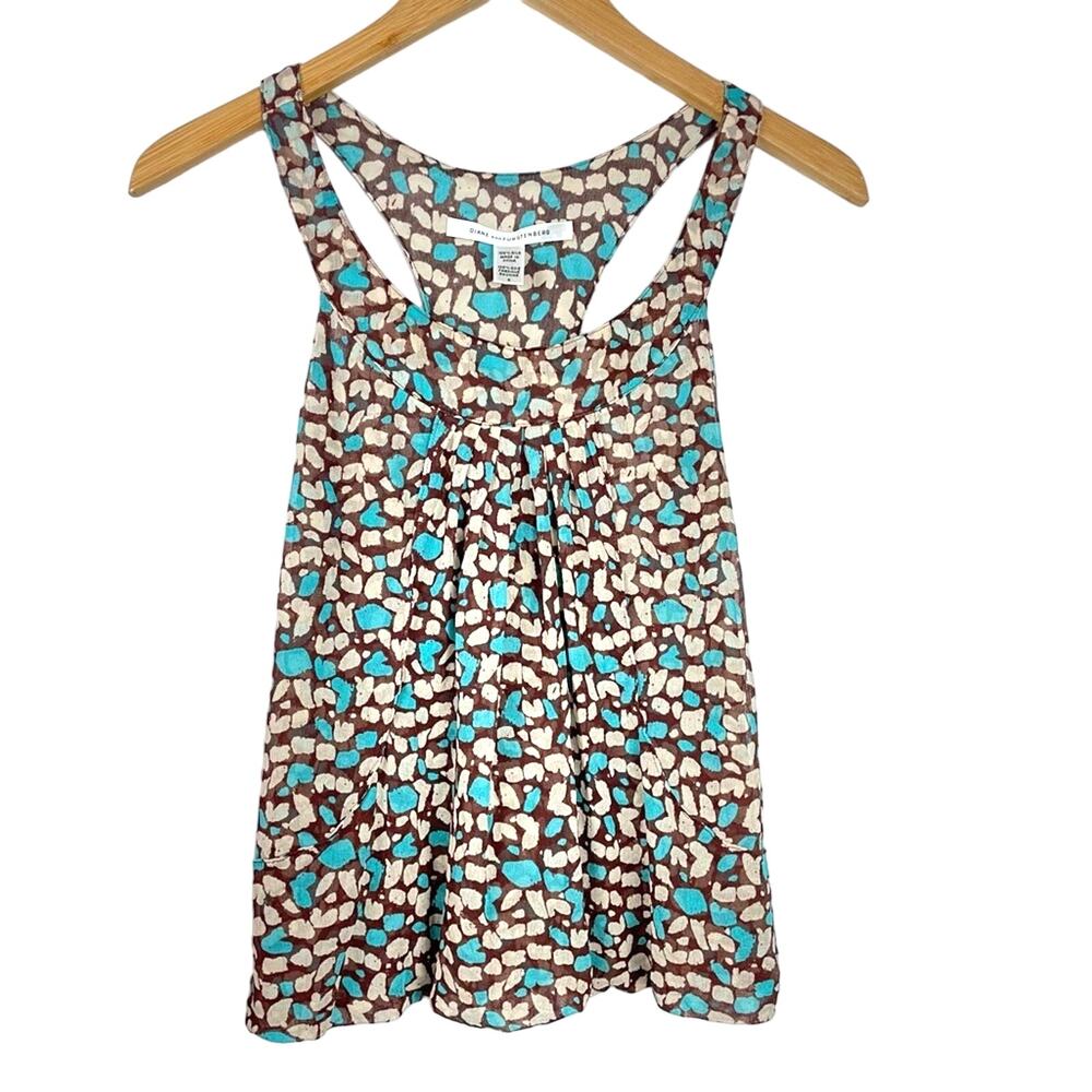 Diane von Furstenberg | Silk Animal Print Tank Top small